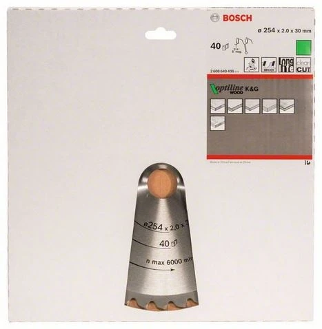 Bosch Kreissägeblatt Optiline Wood Für Kapp Und Gehrungsägen 254 X 30 X 2 Mm 40 WZ/N 2608640435 5 Bosch Kreissägeblatt Optiline Wood Für Kapp Und Gehrungsägen 254 X 30 X 2 Mm 40 WZ/N 2608640435 – Bild 5
