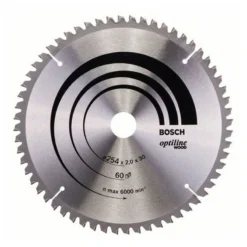 Bosch Kreissägeblatt Optiline Wood Für Kapp Und Gehrungssägen 254 X 30 X 2,0 Mm 60 2608640436 -Fix Zauber Verkaufsgeschäft 2608640436