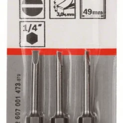 Bosch Schrauberbit Extra-Hart S 0,5 X 3,0 49 Mm 3er-Pack 2607001473