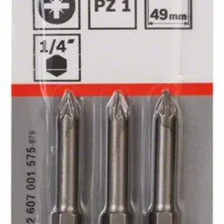 Bosch Schrauberbit Extra-Hart PZ 1 49 Mm 3er-Pack 2607001575