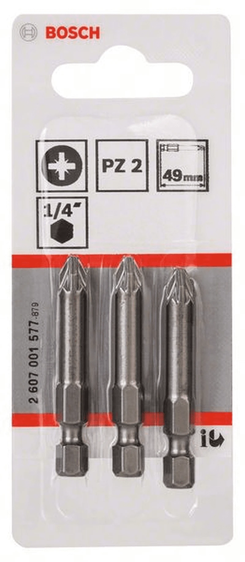 Bosch Schrauberbit Extra-Hart PZ 2 49 Mm 3er-Pack 2607001577 1 Bosch Schrauberbit Extra-Hart PZ 2 49 Mm 3er-Pack 2607001577