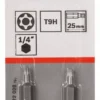 Bosch Security-Torx-Schrauberbit Extra-Hart T9H 25 Mm 2er-Pack 2608522008