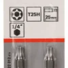 Bosch Security-Torx-Schrauberbit Extra-Hart T25H 25 Mm 2er-Pack 2608522012