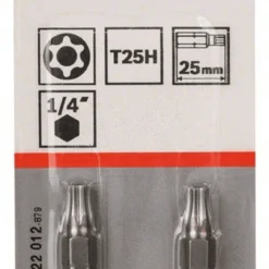 Bosch Security-Torx-Schrauberbit Extra-Hart T25H 25 Mm 2er-Pack 2608522012