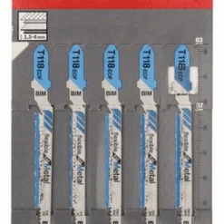 Bosch Stichsägeblatt T 118 EOF Flexible For Metal 5er-Pack 2608634237