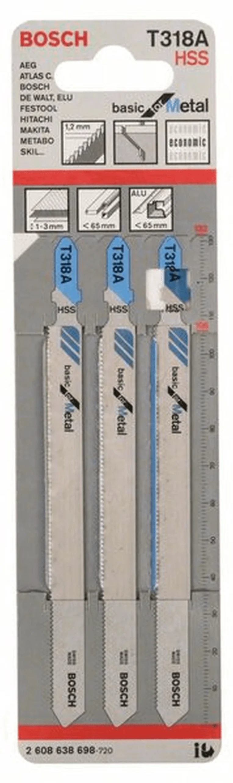 Bosch Stichsägeblatt T 318 A Basic For Metal 3er-Pack 2608638698 1 Bosch Stichsägeblatt T 318 A Basic For Metal 3er-Pack 2608638698