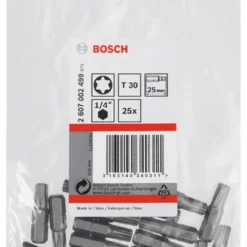Fix Zauber Verkaufsgeschäft 30 Bosch Schrauberbit Extra-Hart T30 25 Mm 25er-Pack 2607002499