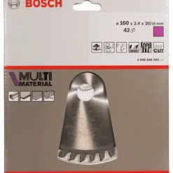 Bosch Kreissägeblatt Multi Material 160 X 20/16 X 2,4 Mm 42 2608640503