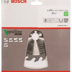 Bosch Kreissägeblatt Optiline Wood Für Handkreissägen 140 X 20/12,7 X 2,4 Mm 20 2608640586