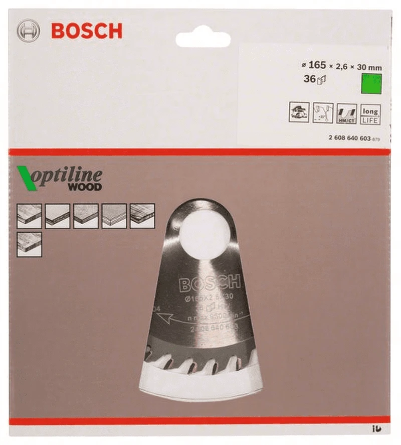 Bosch Kreissägeblatt Optiline Wood Für Handkreissägen 165 X 30 X 2,6 Mm 36 2608640603 1 Bosch Kreissägeblatt Optiline Wood Für Handkreissägen 165 X 30 X 2,6 Mm 36 2608640603