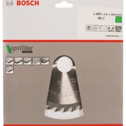 Bosch Kreissägeblatt Optiline Wood Für Handkreissägen 180 X 30/20 X 2,6 Mm 36 2608640609