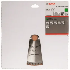 Bosch Kreissägeblatt Optiline Wood Für Kapp Und Gehrungssägen 254 X 30 X 2,0 Mm 60 2608640436