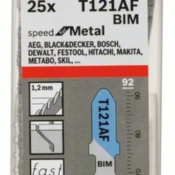 Bosch Stichsägeblatt T 121 AF Speed For Metal 25er-Pack 2608636700