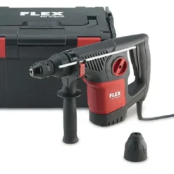 FLEX Kombi Bohrhammer CHE 4 32 R SDS Plus 468.029 L-BOXX 2x Bohrfutter -Fix Zauber Verkaufsgeschäft che4 32 r schnellspannbohrfutter vor koffer